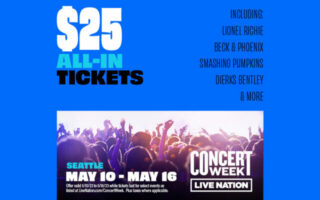 Live Nation's Concert Week, $25 all in tix!